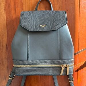 Dune London Gray Backpack with Gold Accents